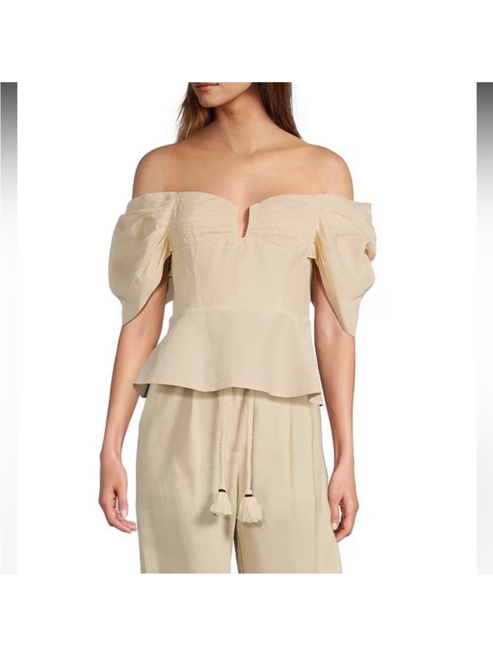 NWT Antonio Melani x Style by Simkins Coordinating Lynn Linen Blend Top